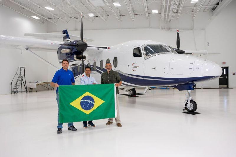 Skycourier with brazil flag